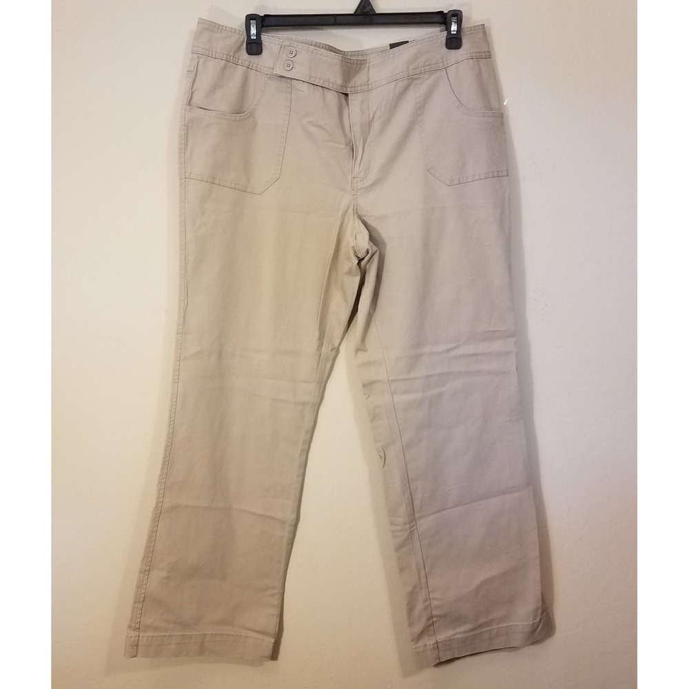 Venezia Lane Bryant Pants Women 20 Average Wide Leg Khaki Tan Boho Grunge NEW